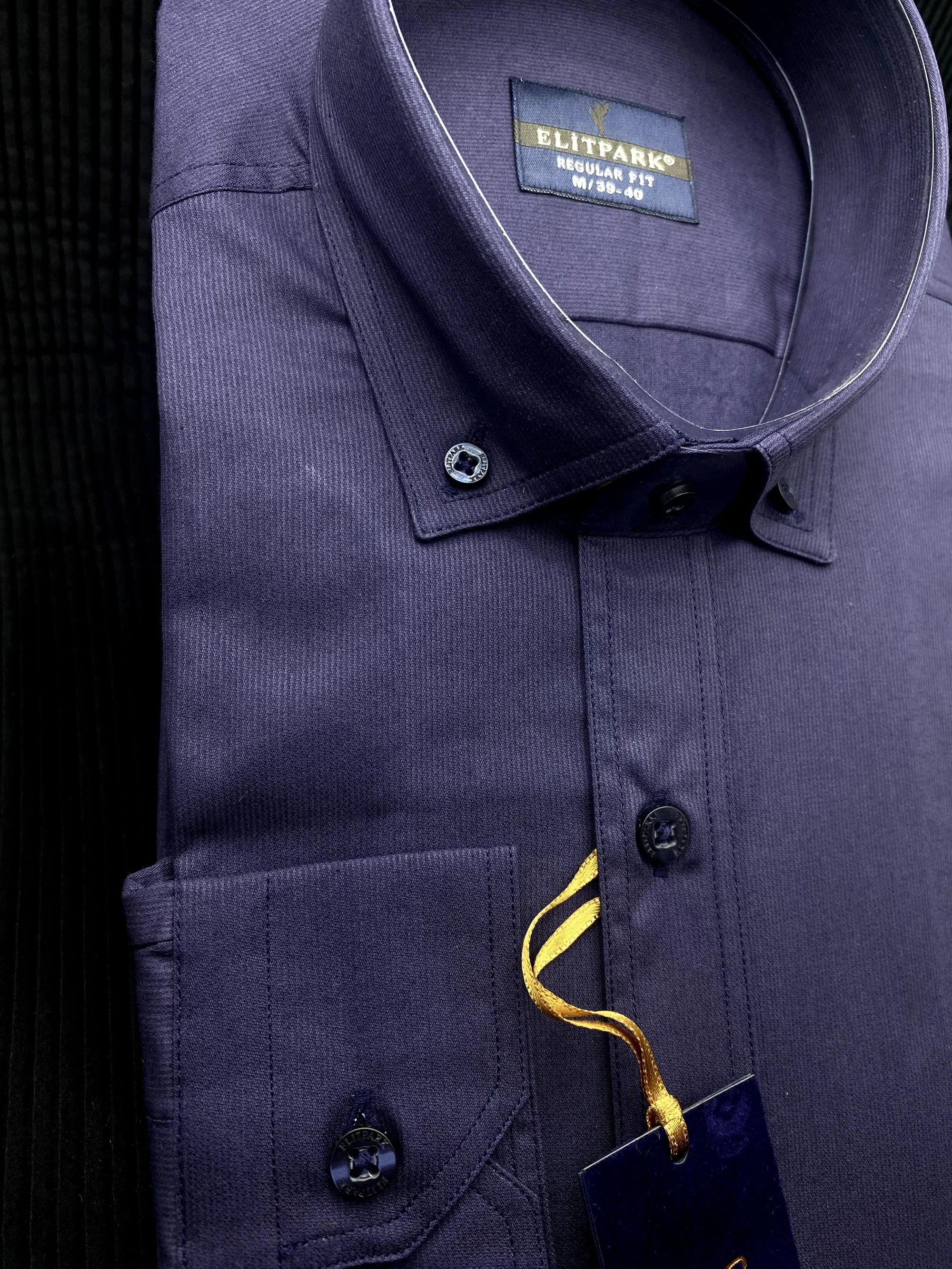 Açık Lacivert Düz Renk Pamuklu Erkek Gömlek