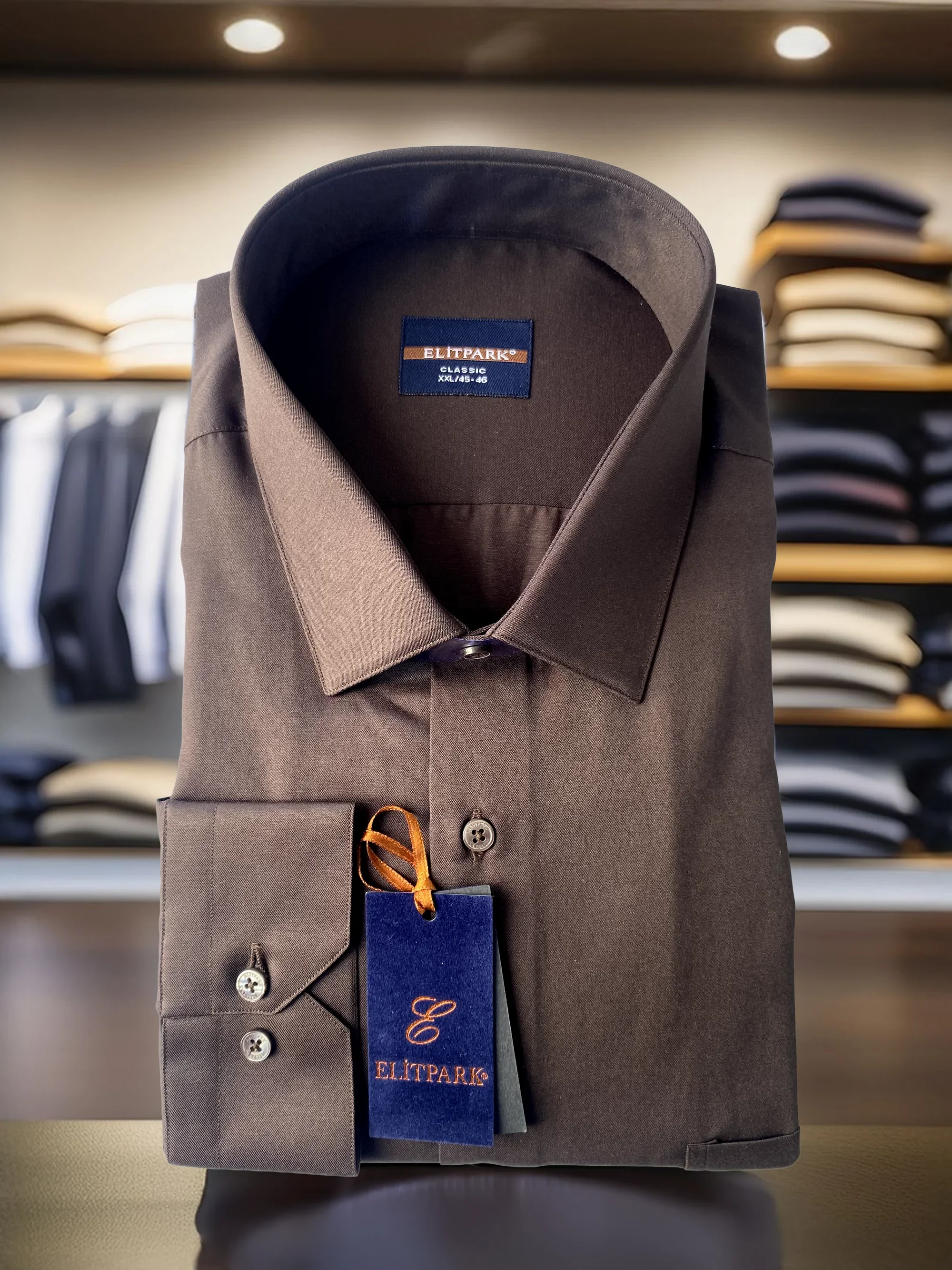 Battal Beden Düz Renk  Pamuklu Erkek Gömlek